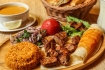 Beef Kebab Lavash Onion Greens Bulgur